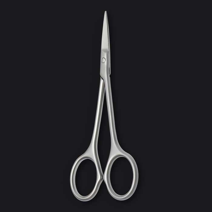 Ножницы маникюрные &laquo;Premium satin&raquo;, узкие, прямые, матовые, 10,5 см, на блистере, цвет матовый серебристый