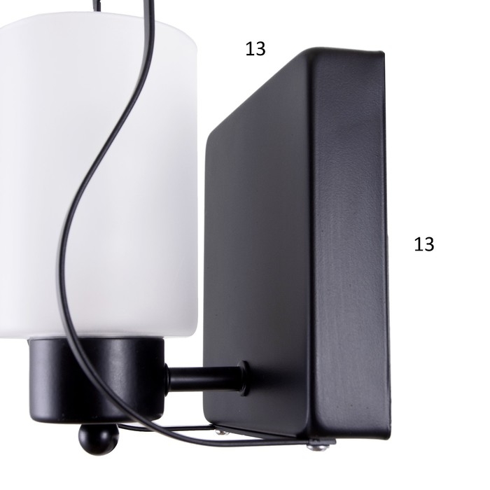 Бра 2070/1 E27 40Вт черный 13х13х22 см Бра 2070/1 E27 40Вт черный 13х13х22 см