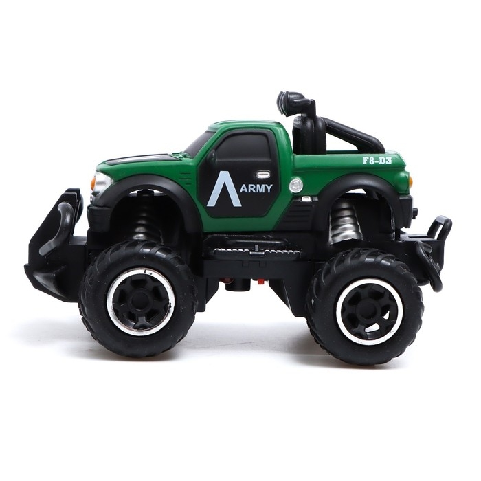 Джип радиоуправляемый &laquo;Армия&raquo;, работает от батареек, цвет зелёный