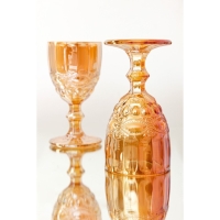 Бокал из стекла Magistro &laquo;Ла-Манш&raquo;, 250 мл, 8&times;15,5 см, цвет янтарный