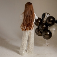 Брюки из пайеток KAFTAN размер 30 (98-104 см), серебряный