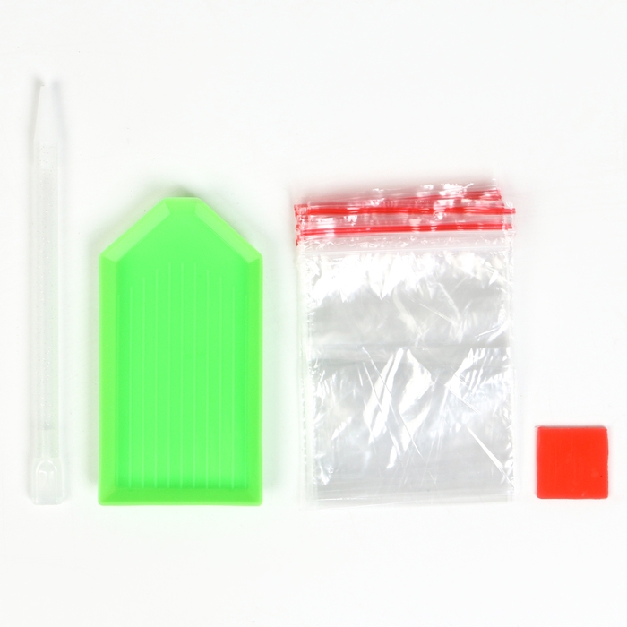 Алмазная мозаика с частичным заполнением на холсте «Красный цветок», 20 х 30 см Алмазная мозаика с частичным заполнением на холсте «Красный цветок», 20 х 30 см