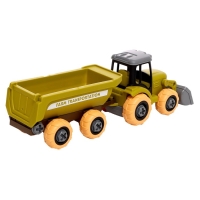 Конструктор винтовой «Трактор с 2 прицепами», с отвёрткой, и аксессуарами Конструктор винтовой «Трактор с 2 прицепами», с отвёрткой, и аксессуарами