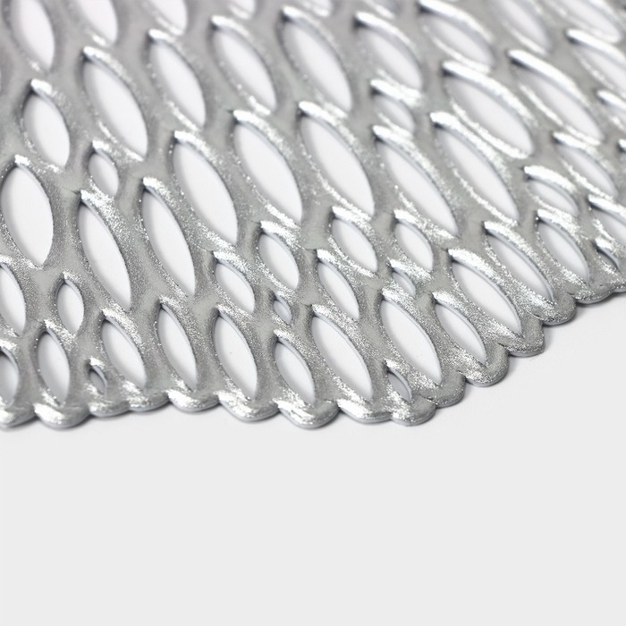 Салфетки сервировочные на стол Доляна &laquo;Мэри&raquo;, d=36 см, 4 шт, цвет серебряный