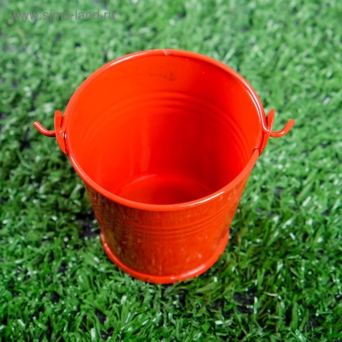 Кашпо Кашпо "Ведерко Томми" красное, 6х6см