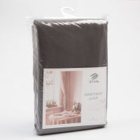 Комплект штор для кухни с подхватами Этель "Kitchen", цвет серый, 150х180 см - 2 шт Комплект штор для кухни с подхватами Этель "Kitchen", цвет серый, 150х180 см - 2 шт