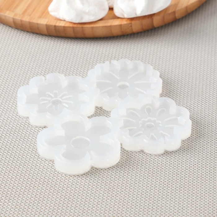 Силиконовый молд для леденцов и шоколада &laquo;Цветы&raquo;, 5 см цветок, прозрачный