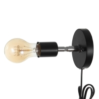 Спот "Дарни" с проводом и выкл. Е27 40Вт черный 10х10х10-160см Спот "Дарни" с проводом и выкл. Е27 40Вт черный 10х10х10-160см