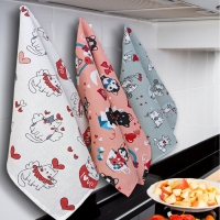 Полотенце вафельное Котята серые 45х60см, 150г/м, хл100% Полотенце вафельное Котята серые 45х60см, 150г/м, хл100%