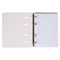 Тетрадь на 4-х кольцах А5, 80 листов в клетку "Креативчик", обложка слим-картон, глянцевая ламинация, блок офсет