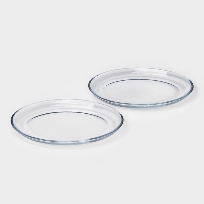 Тарелка стеклянная FLORIDA, 18×14 см, 2 шт Тарелка стеклянная FLORIDA, 18×14 см, 2 шт