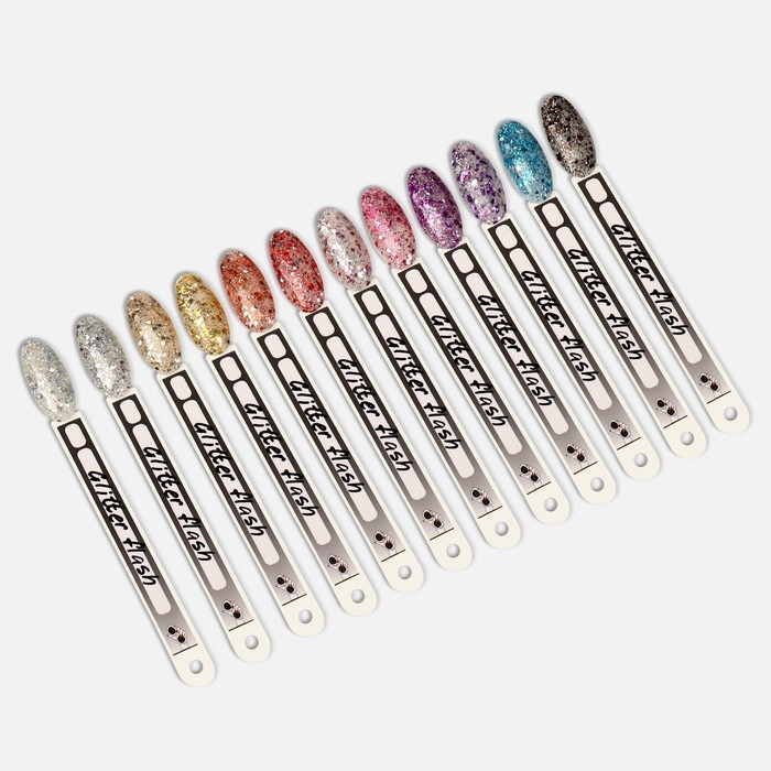 Гель лак для ногтей, &laquo;GLITTER FLASH&raquo;, 3-х фазный, 8мл, LED/UV, цвет прозрачный/терракотовый(06)