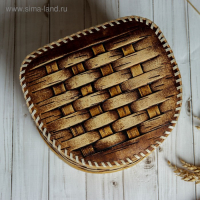 Батонница «Плетёночка», на шарнире, 21×18,5×13 см, береста Батонница «Плетёночка», на шарнире, 21×18,5×13 см, береста