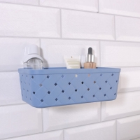 Органайзер для хранения, навесной, 1 секция, с клеевыми крючками, 21,5 &times; 11,5 &times; 7,5 см, цвет МИКС