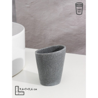 Набор аксессуаров для ванной комнаты &laquo;Прибой&raquo;, 4 предмета (дозатор 200 мл, мыльница, 2 стакана), цвет серый