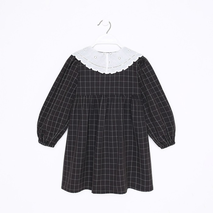 Платье детское с воротником KAFTAN, размер 32 (110-116 см), цвет черный Платье детское с воротником KAFTAN, размер 32 (110-116 см), цвет черный