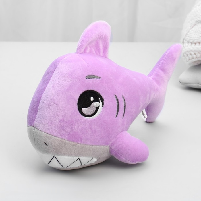 Мягкая игрушка &laquo;Акула&raquo;, цвет фиолетовый, 17,5 см
