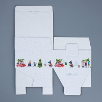 Коробка подарочная новогодняя складная &laquo;Город&raquo;, 15 х 15 х 7 см, Новый год