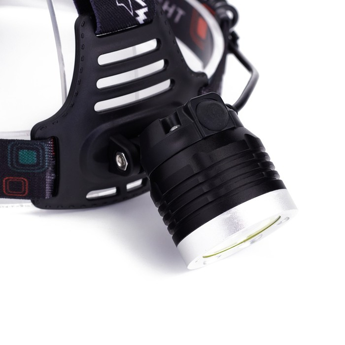 Фонарь налобный аккумуляторный "Мастер К", 200 лм, 5 режимов, T6 и COB лента, 5.5 х 8.5 см