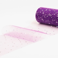 Фатин с блёстками, 15 см, 11 &plusmn; 1 г/кв.м, 23 &plusmn; 1 м, цвет фиолетовый №27