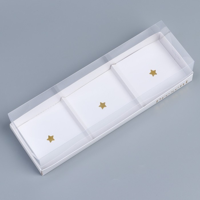 Коробка кондитерская для муссовых пирожных &laquo;Звёзды&raquo;, 27 х 8.6 х 6.5 см