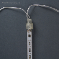 Гирлянда &laquo;Сосульки&raquo; 2.4 &times; 0.2 м, IP44, прозрачная нить, 96 LED, свечение белое с эффектом стекания, 12 В