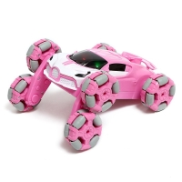 Машина радиоуправляемая «Трюковая», с аккумулятором, дым, цвет розовый Машина радиоуправляемая «Трюковая», с аккумулятором, дым, цвет розовый