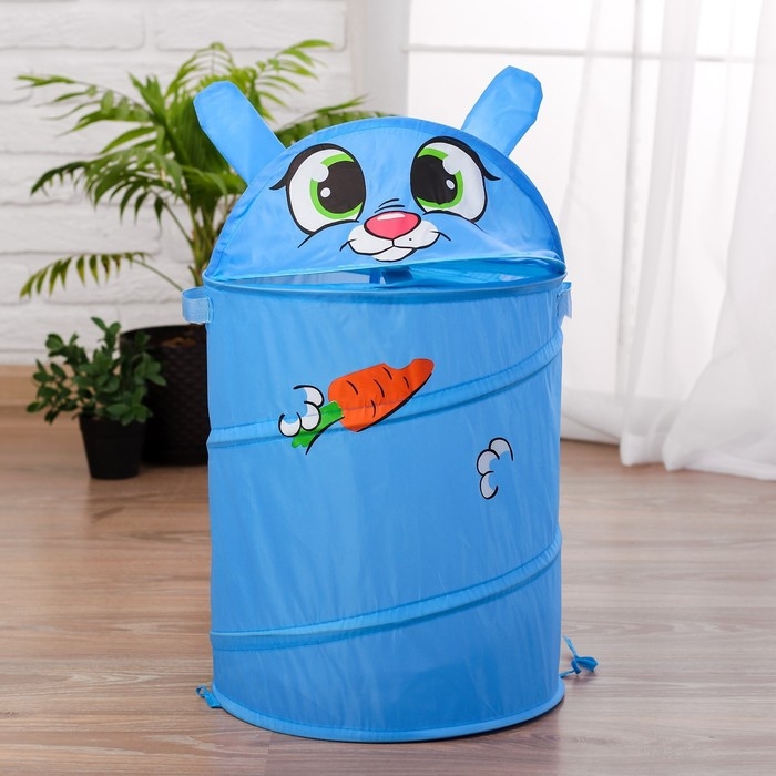 Корзина для хранения игрушек Корзина для хранения игрушек "Зайка" с ручками, 37,5 х 37,5 х 55 см