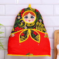 Грелка на чайник &laquo;Матрёшка&raquo;, хохлома