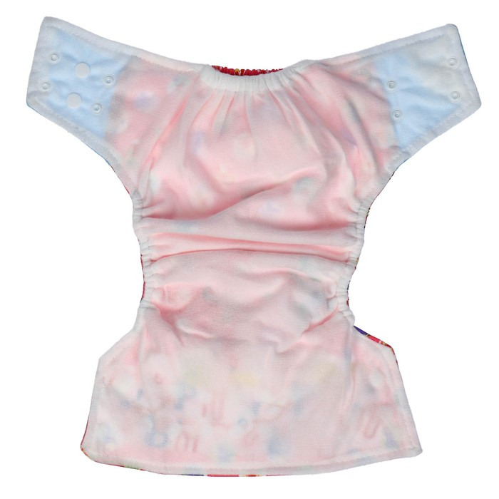 Многоразовый подгузник &laquo;Веселые зверята&raquo;, 3-15 кг, цвет красный, Крошка Я