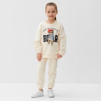 Костюм детский (джемпер, брюки) KAFTAN Мишка р. 32 (110-116), бежевый Костюм детский (джемпер, брюки) KAFTAN Мишка р. 32 (110-116), бежевый