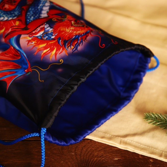 Мешок на шнурке, цвет синий/разноцветный