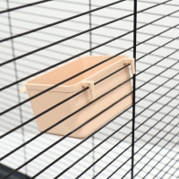 Кормушка для птиц большая, прямоугольная, в клетку, 8 х 5 х 4,5 см, бежевая Кормушка для птиц большая, прямоугольная, в клетку, 8 х 5 х 4,5 см, бежевая