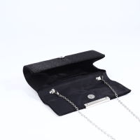 Сумка-клатч на магните, длинная цепь, цвет чёрный Сумка-клатч на магните, длинная цепь, цвет чёрный