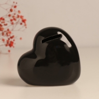 Копилка керамика "Сердце - Ты моё золотце!" чёрная с золотом 10.5х5х9.5 см Копилка керамика "Сердце - Ты моё золотце!" чёрная с золотом 10.5х5х9.5 см