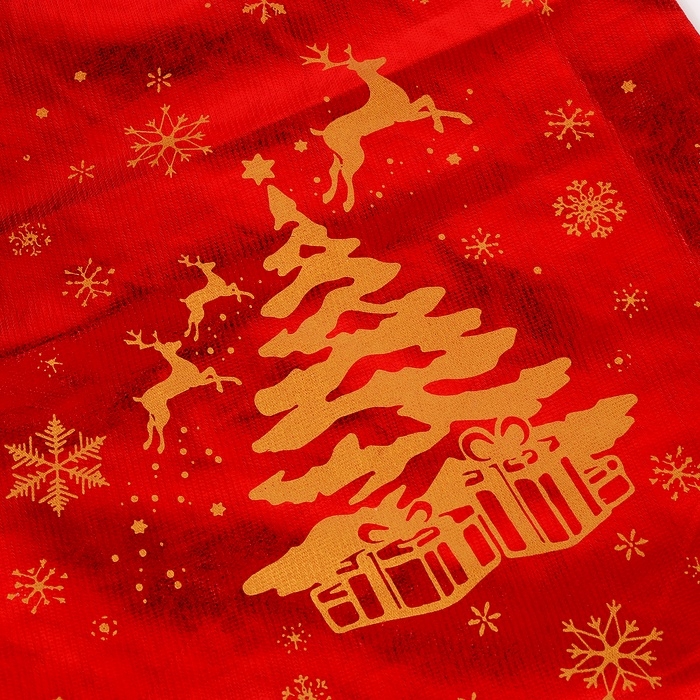 Подарочный мешок Деда Мороза &laquo;Елка с подарками&raquo;, красный, 60 х 40см