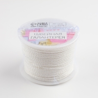 Нить для плетения, d = 2 мм, 25 &plusmn; 1 м, цвет белый