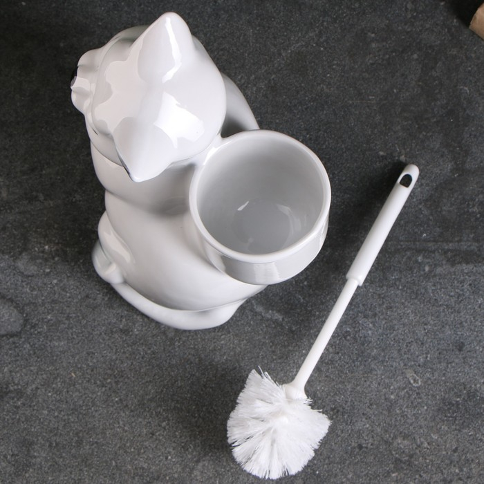 Подставка под ёрш Подставка под ёрш "Кошка" с ёршиком, 20х18х37см