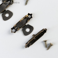 Замок металл для шкатулки бронза + гвозд. набор 10 шт 1,5х2,7 см Замок металл для шкатулки бронза + гвозд. набор 10 шт 1,5х2,7 см