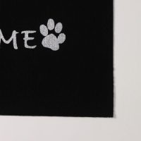 Коврик придверный Доляна Sweet home, 50&times;80 см, влаговпитывающий, светящийся в темноте, цвет чёрный