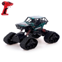 Джип радиоуправляемый &laquo;Гусеничный вездеход&raquo;, полный привод 4WD, работает от аккумулятора, цвет зелёный