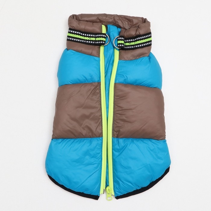 Куртка для собак с ошейник, размер 10 (ДС 25 см, ОГ 34 см, ОШ 24 см), серо-голубая Куртка для собак с ошейник, размер 10 (ДС 25 см, ОГ 34 см, ОШ 24 см), серо-голубая