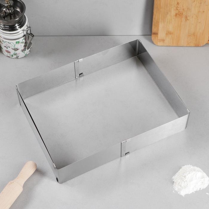 Форма раздвижная для выпечки &laquo;Прямоугольная&raquo;, h-6,5 см, 18х32 - 26х50 см