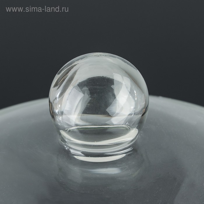 Подставка для десертов керамическая с крышкой-клош на деревянной ножке &laquo;Эстет&raquo;, d=24,5 см, цвет белый