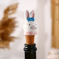Пробка для бутылки Доляна &laquo;Зайка с бантиком&raquo;, 3,5&times;9 см