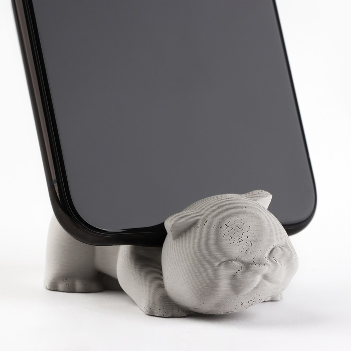 Подставка для телефона &laquo;Котик&raquo;, серая, 6,5 х 5 см