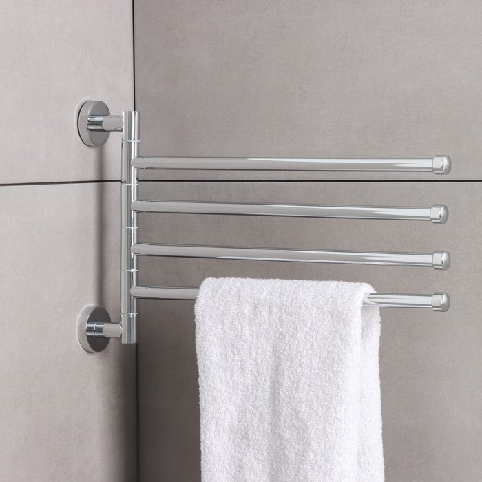 Держатель для полотенец, 4 спицы, 34,5×21 см, цвет хром Держатель для полотенец, 4 спицы, 34,5×21 см, цвет хром