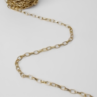 Цепочка для сумки, металлическая, овальное звено, 11 &times; 6 мм, 10 &plusmn; 0,5 м, цвет золотой