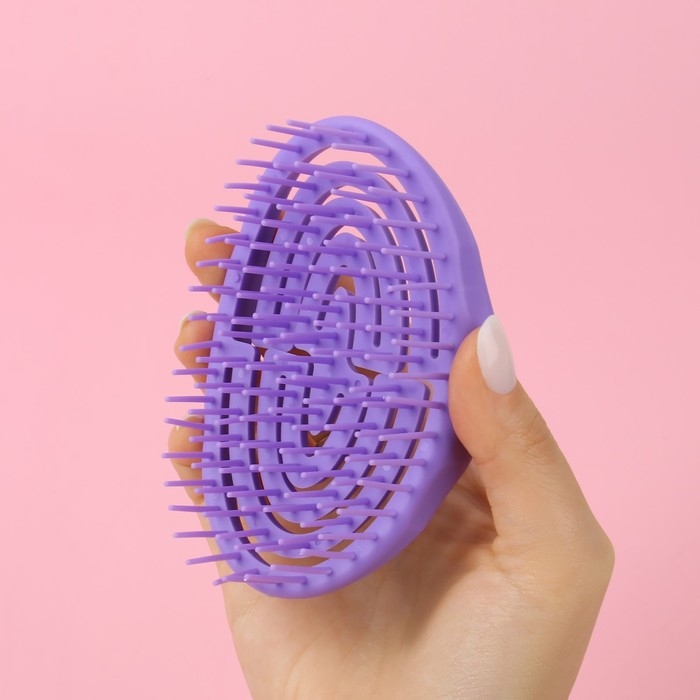 Расчёска массажная, овальная, 11 × 7,2 см, цвет МИКС Расчёска массажная, овальная, 11 × 7,2 см, цвет МИКС
