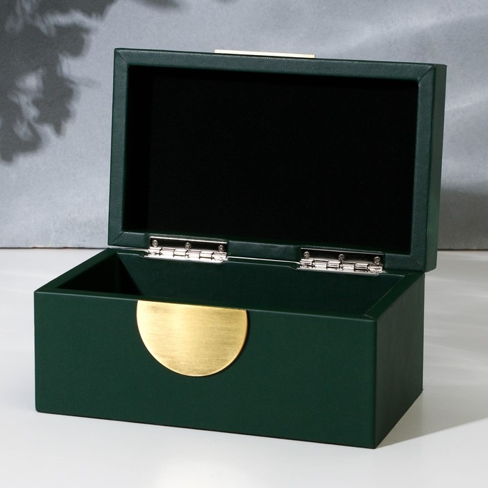 Шкатулка для украшений &laquo;Изумруд&raquo; экокожа, набор 2 шт.